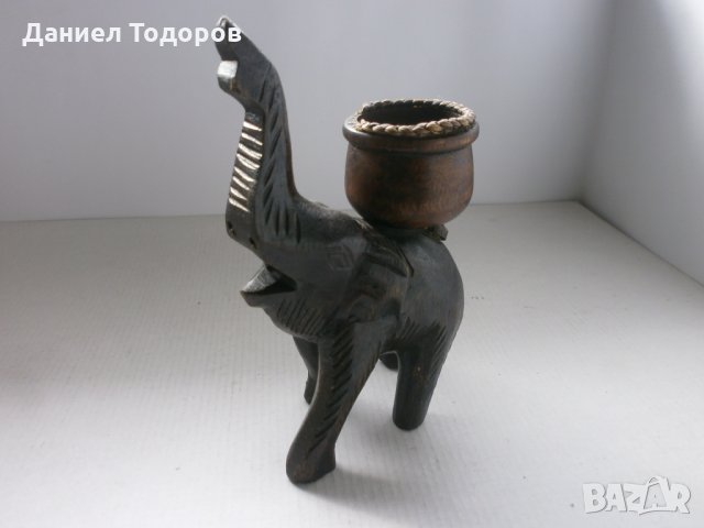Дървена Фигура, Статуетка на Слон - Дърворезба, снимка 2 - Декорация за дома - 35892753