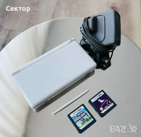 Nintendo DS Lite Бял + New Super Mario Bros + Nintendogs, снимка 2 - Nintendo конзоли - 55803272