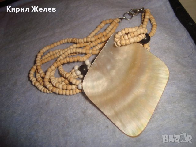 СКЪПОЦЕННА СЕДЕФЕНА ХЕНД-МЕЙД АРТ МЪНИСТЕНА ОГЪРЛИЦА КРАЛСКИ СЕДЕФ 15108, снимка 2 - Колиета, медальони, синджири - 35997643