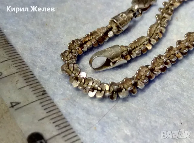СТИЛНА ВИНТИДЖ АРТ СРЕБЪРНА ГРИВНА СРЕБРО 925 ДИЗАЙНЕРСКА КРАСИВА ПЛЕТКА 14939, снимка 10 - Гривни - 49916719