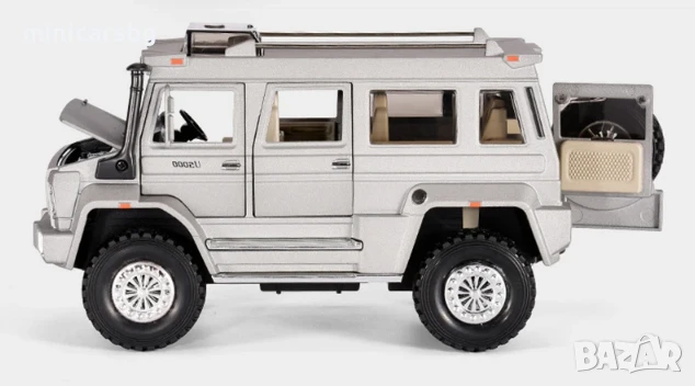 Метални колички: Mercedes-Benz Unimog U5000 (Мерцедес-Бенц), снимка 11 - Колекции - 50468528