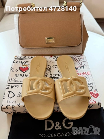 Дамски джапанки Dolce Gabbana , снимка 5 - Маратонки - 53742080