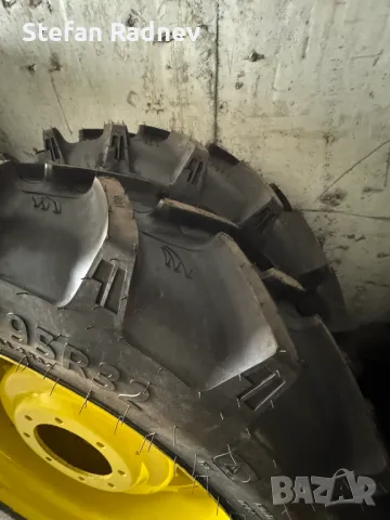 Комплект 4 бр. тесни гуми с джанти за редови обработки - John Deere (270/95-32 - 300/95-46) N01933, снимка 6 - Селскостопанска техника - 49848142