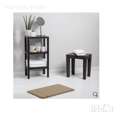 Декоративна етажерка Mercado Trade, 3 рафта, Пластмаса, Черен, снимка 2 - Декорация за дома - 44602773