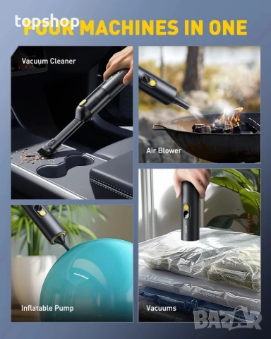 Чисто нова AUXITO Преносима безжична автомобилна прахосмукачка 14000Pa Мощно засмукване, Ръчна..., снимка 4 - Прахосмукачки - 51615178