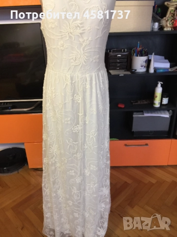 Дълга рокля ZARA., размер L, снимка 9 - Рокли - 51878410