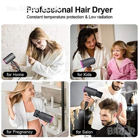 Flintronic 2000W Йонен сешоар с дифузер, снимка 3 - Сешоари - 53639982