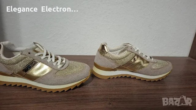 Стилни дамски маратонки Butigo, номер 37, златисти акценти, снимка 11 - Маратонки - 50246701