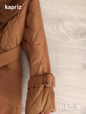 Ново кафяво дамско палто размер L , цена 80 лв, снимка 2 - Палта, манта - 52928816