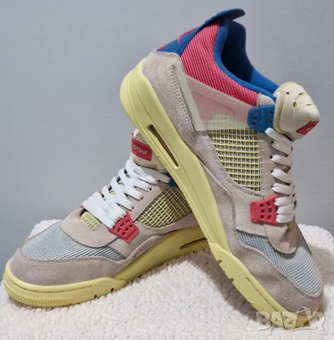 NIKE JORDAN 4 RETRO X UNION LA GUAVA ICE, 47.5 номер, обувани 1 път, като нови. ОРИГИНАЛНИ!, снимка 4 - Маратонки - 49897729