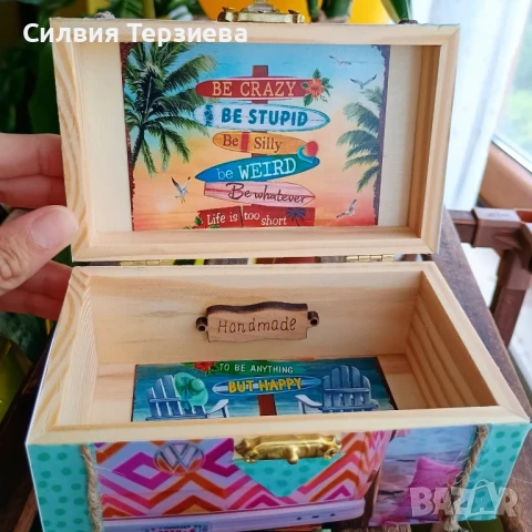 Ръчно изработена дървена кутия "Casablanca", снимка 4 - Декорация за дома - 50609077