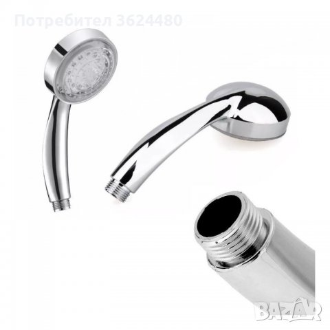 LED Душ слушалка светеща в 3 различни цвята с температурен датчик - МОДЕЛ 2, снимка 6 - Други стоки за дома - 40028064