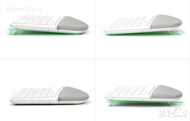 Клавиатура Безжична Delux GM901D 2.4G + BT3.0+5.0 Мултимедийна Ергономичнa Бяла, снимка 4 - Клавиатури и мишки - 41818608