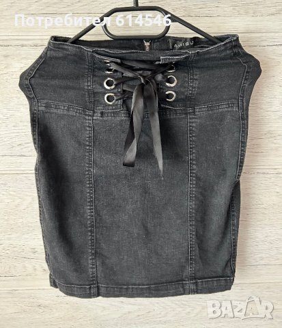 New Yorker Дънкова пола с връзки, снимка 2 - Поли - 37704032