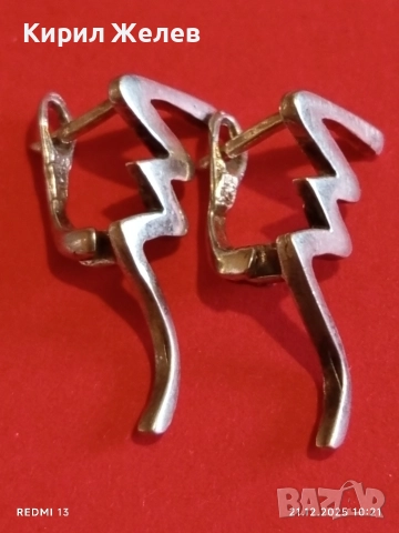 Сребърни дамски обеци СВЕТКАВИЦА подходящ аксесоар за ежедневието 17136, снимка 8 - Обеци - 52863645