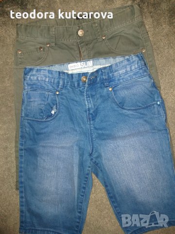 2 броя Къси панталони sisley и okaidi, снимка 1 - Детски къси панталони - 34042469