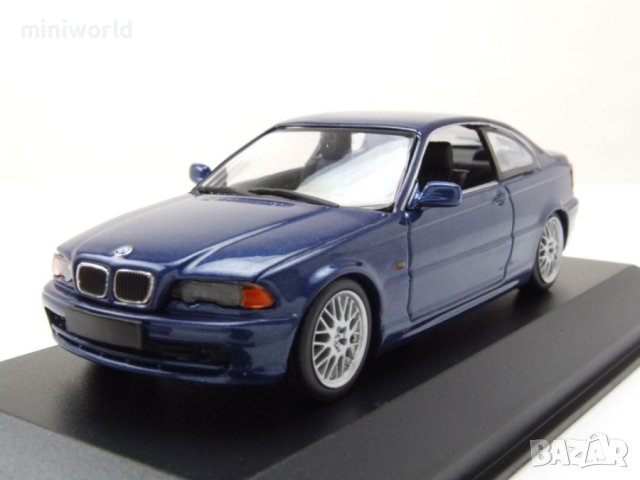 BMW 3er E46 Coupe 1999 - мащаб 1:43 на Maxichamps моделът е нов в PVC дисплей-кейс, снимка 10 - Колекции - 44475169
