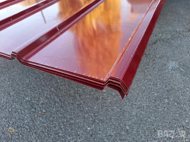 Покривна пластифицирана ламарина TR20x280-1120 RAL3011 L=3.2м в София, снимка 8 - Строителни материали - 55770678