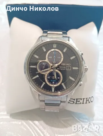 Seiko Men's Solar Chronograph alarm watch , снимка 2 - Мъжки - 47424902
