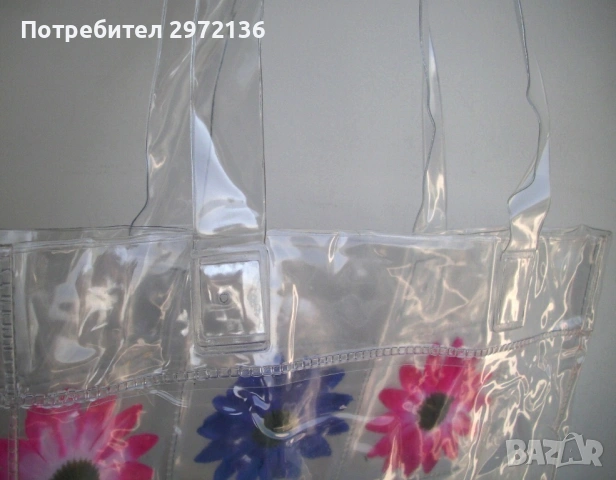 Плажна чанта с цветя, снимка 2 - Чанти - 53094339