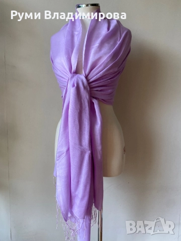 Люляково лилав шал/ различни видове, снимка 7 - Шалове - 47966870