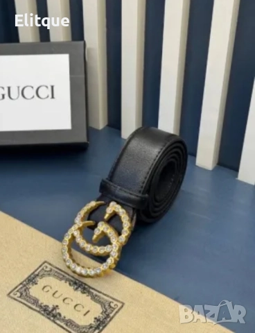 колани от естествена кожа в кутия Gucci 4см, снимка 5 - Колани - 52567457