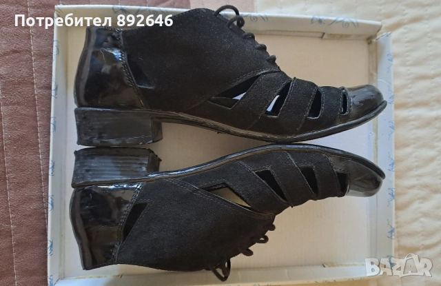 Дамски обувки 38 номер ЛАК/Набук, снимка 2 - Дамски ежедневни обувки - 51785313