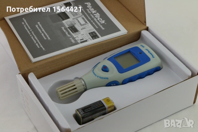 цифров термометър с влагомер /-10 °C + 50 °C/, PEAKTECH, Германия, снимка 7 - Друга електроника - 53808320