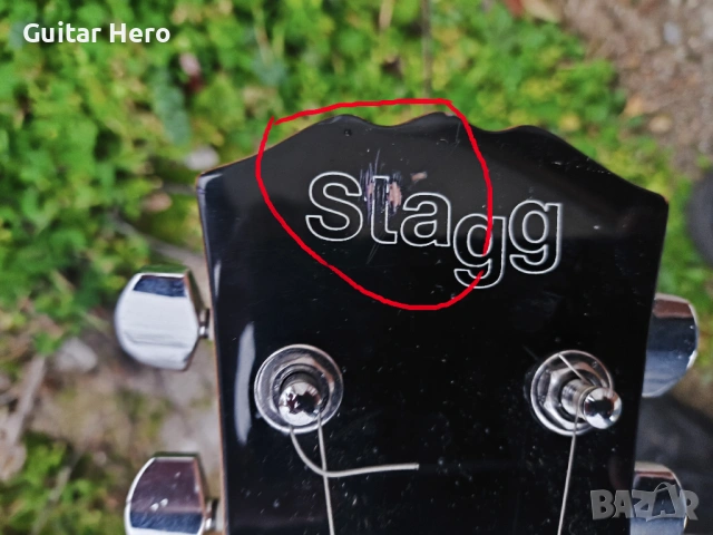Електрическа китара Stagg LP P90 за ремонт, снимка 4 - Китари - 53165162