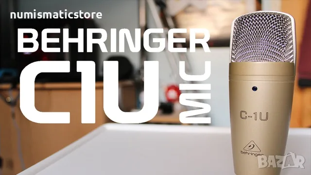 Чисто нов микрофон Behringer C-1U usb стрийм гейминг