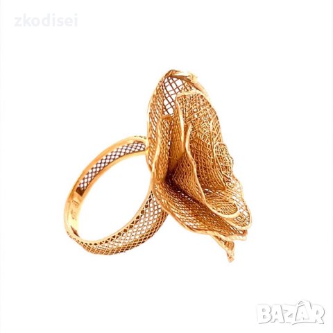 Златен дамски пръстен 4,55гр. размер:57 14кр. проба:585 модел:18909-1, снимка 3 - Пръстени - 41897058