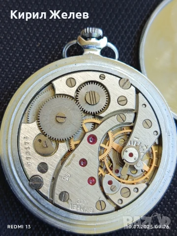 Стар джобен часовник МЪЛНИЯ СССР рядък за КОЛЕКЦИЯ ДЕКОРАЦИЯ 50638, снимка 7 - Антикварни и старинни предмети - 50970227
