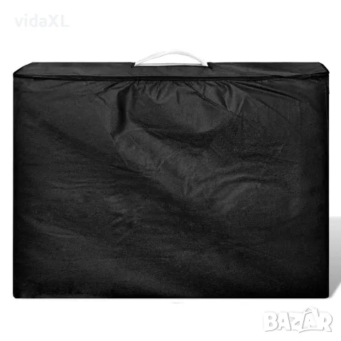 vidaXL Кремавобяла сгъваема масажна кушетка 4 зони с дървена рамка, снимка 2 - Кушетки - 56146059