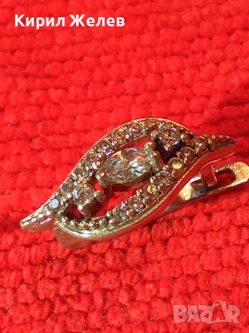 СРЕБЪРНА АЖУРНА СКЪПОЦЕННА ОБЕЦА СРЕБРО 925 АНГЛИЯ с ИСКРЯЩИ ФАСЕТИРАНИ КАМЪНИ ЦИРКОНИЙ 38210