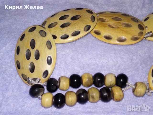 РЕДКИ ТРАДИЦИОННИ РЪЧНА МАЙСТОРСКА ЕТНО ИЗРАБОТКА БЕРБЕРСКИ ГРИВНА и ОГЪРЛИЦА от РОГ и МЕТАЛ 38723, снимка 7 - Бижутерийни комплекти - 41752718