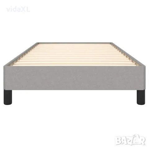 vidaXL Рамка за легло без матрак, светлосива, 90x190 см, плат, снимка 5 - Спални и легла - 56147238