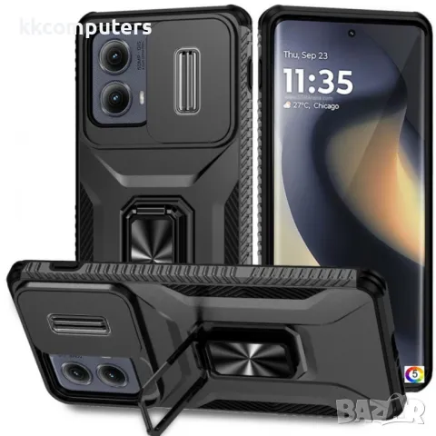 Motorola Edge (2024) 5G Удароустойчив Ring Holder/Lens Protector Калъф и Протектор, снимка 5 - Калъфи, кейсове - 49920428