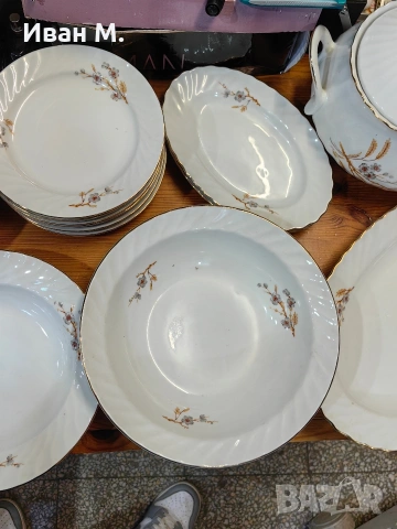 стар български порцеланов сервиз , снимка 3 - Антикварни и старинни предмети - 53509642