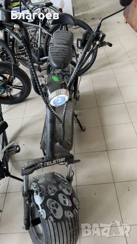 Електрически скутер чопър TIGTAG C1Black, HARLEY, 1500W, черен, снимка 4 - Велосипеди - 56234818