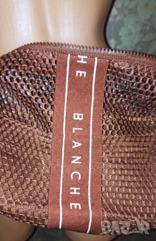 Blanche-Нова ефектна дамска чанта с перфорации/ мрежа в кафяво, снимка 3 - Чанти - 41660646
