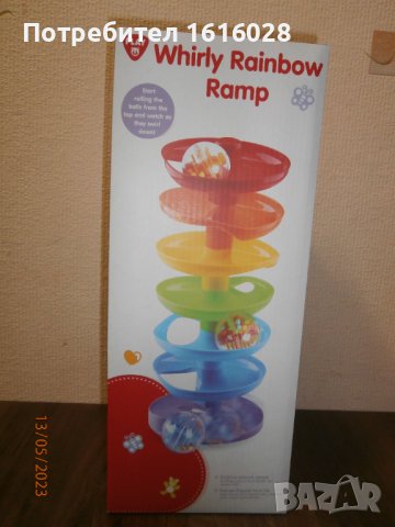 Нова детска въртяща се дъгова рампа с топчета., снимка 3 - Образователни игри - 40981911