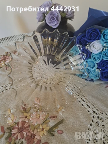 Стъклени фруктиери, снимка 3 - Сервизи - 50796027