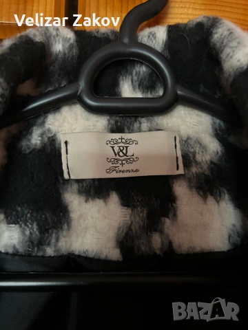 Дамско преходно палто – черно/бяло, елегантно, снимка 3 - Палта, манта - 53028378