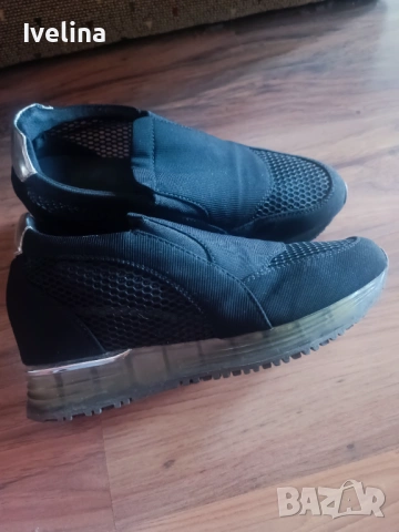 Черни летни маратонки на платформа 