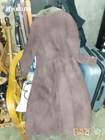 Английски дамски дълъг кожух-агнешка кожа Californian Featherweight, снимка 8 - Якета - 47846376