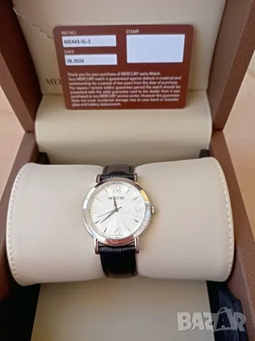Mercury Swiss Made ръчен часовник 36мм, сребърен, снимка 6 - Други - 55961645