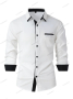 Мъжка бизнес вталена ежедневна риза с цветни блокове, Риза с дълъг ръкав, 8цвята , снимка 12
