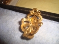 2 СТАРИ БРОНЗОВИ ПОЗЛАТЕНИ БИЖУТА БРОШКИ НАКИТИ РЪЧНА ИЗРАБОТКА - за КОЛЕКЦИЯ 23738, снимка 4
