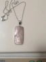 сребърен синджир с висулка Абалон-седеф , снимка 4