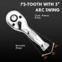 Комплект тресчотки 1/4", 3/8" и 1/2" - 3 части, снимка 4